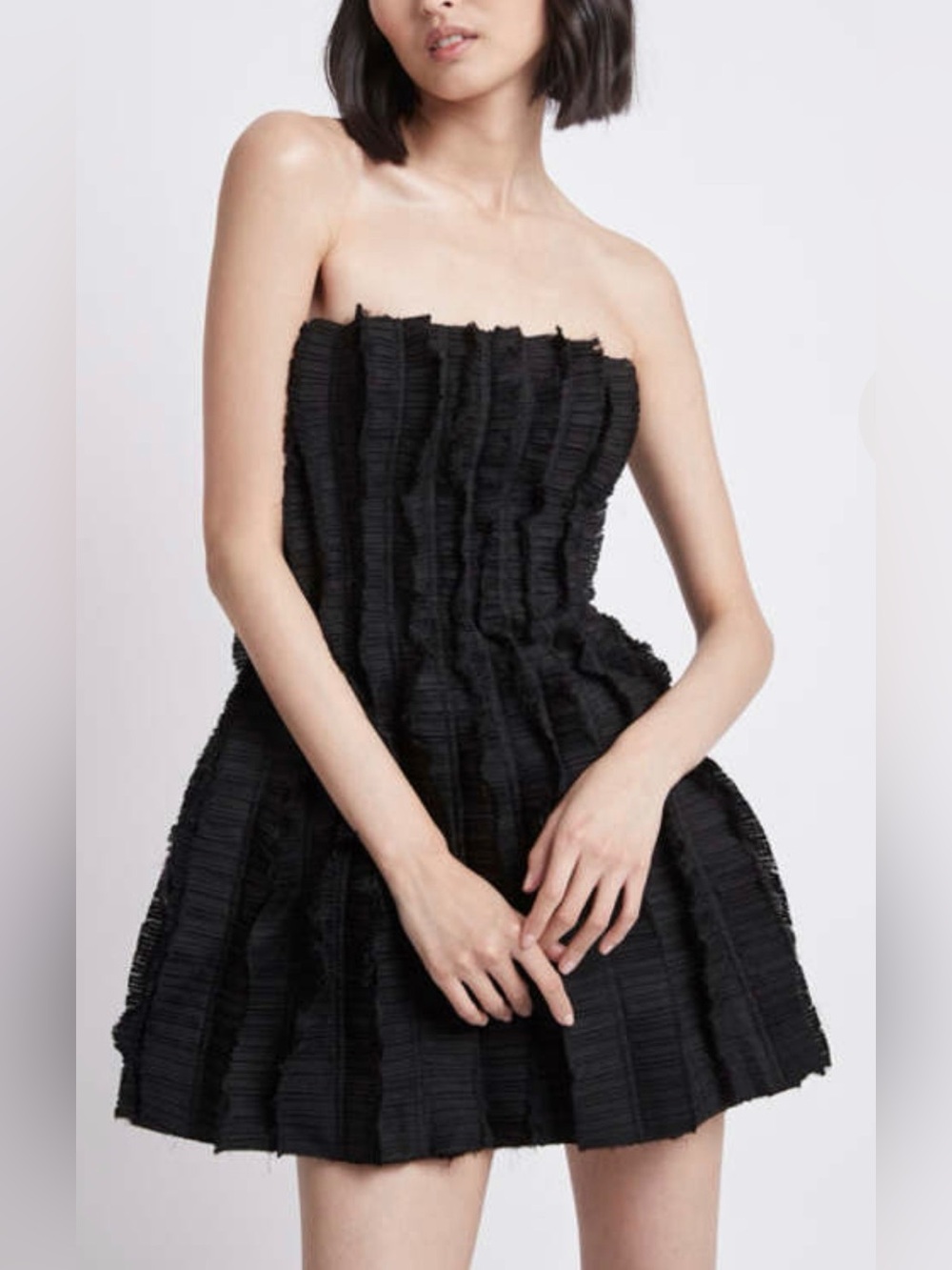 Aje Hybrid Sleeveless Mini Dress in black 4